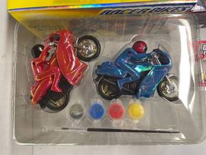 lot 153 image: 2 Racer Bikes With Paint and Stickers and Two Diecast Cars