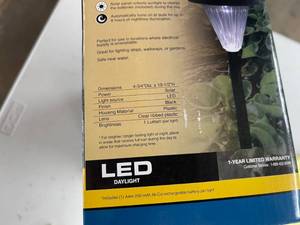 lot 157 image: 8 Piece Patriot Solar Landscape Light Set