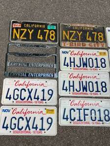 lot 349 image: California License Plate Lot
