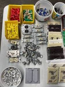 lot 362 image: Electrical Lot Including Wire Clips, Boxes, Plate Covers, Switches & More