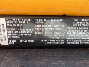 lot 390 image: Porta Heat 100 Electric Kerosene Heater