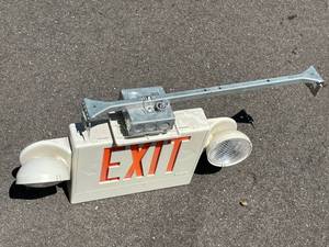 lot 397 image: Sure-Lite Hardwired Exit Light With Two Spotlights