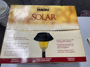 lot 399 image: Malibu 6 Piece Solar Yard Light Set