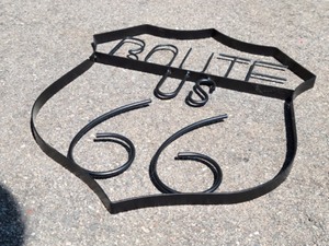 lot 262 image: Metal Route 66 Wall Hanging