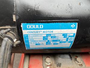 lot 460 image: 14 Gallon Sanborn 1 HP Compressor With Gould Motor