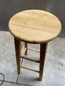 lot 474 image: Wooden Barstool