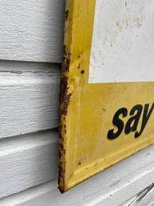 lot 487 image: Vintage Say Pepsi Please Metal Sign