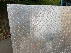 lot 496 image: Sheet of Diamond Plate Aluminum