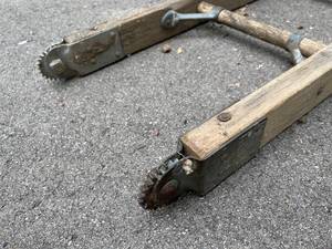 lot 497 image: Vintage 9 Foot Wooden Ladder