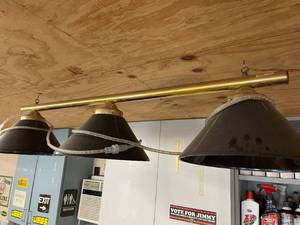 lot 556 image: Brass Ceiling Mount Three Light Fixture