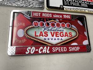 lot 578 image: License Plate Holders With Metal Plates
