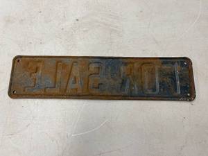 lot 581 image: Vintage Rusty For Sale Sign