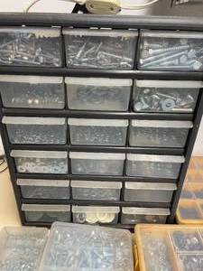 lot 679 image: Large Lot of Hardware Organizers Full of Hardware