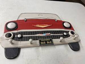 lot 694 image: Wooden Chevrolet Wall Mount Coat Rack