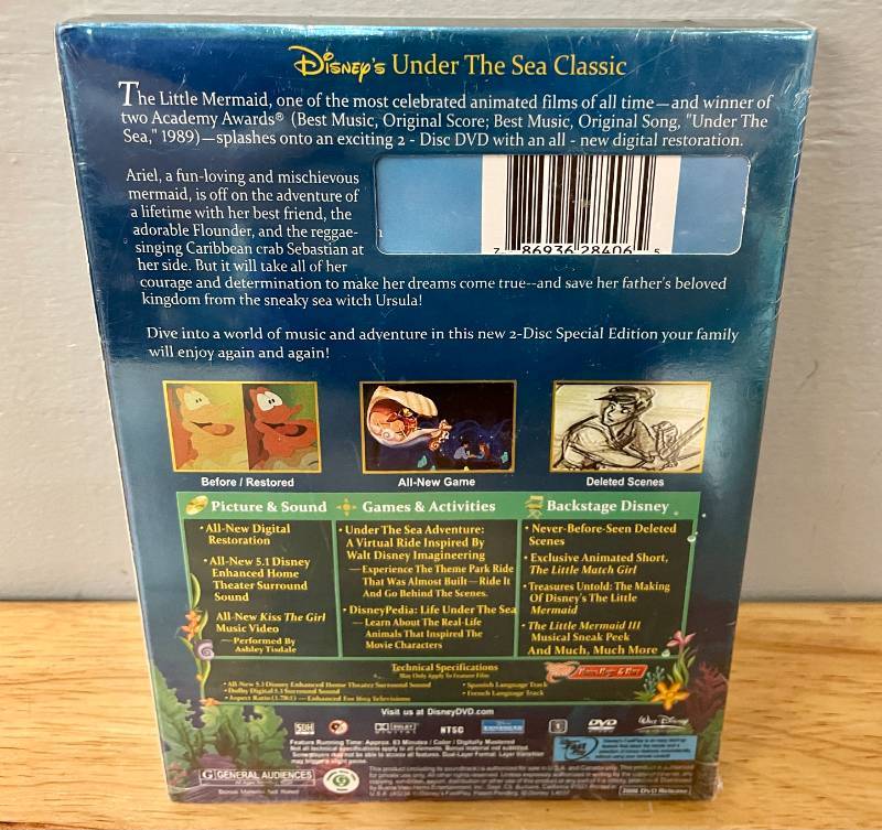 lot 70 image: Disneys The Little Mermaid Limited Edition DVD.  New and sealed 