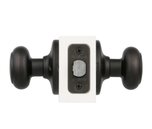 lot 11 image: Kwikset Venetian Bronze Passage Hall Closet Door Knob. 
