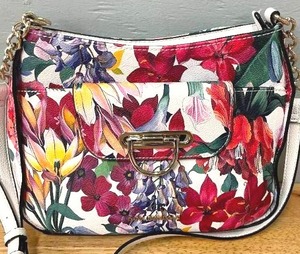 lot 56 image: Dana Buchman Multi Colored Floral Crossbody Purse.  