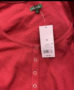 lot 48 image: Wild Fable Womens Long Sleeve Waffle Knit Babydoll Dress Red Size M.