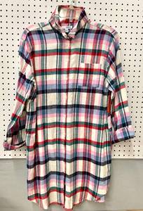 lot 92 image: Sonoma Flannel Womens Sleep Shirt Size M
