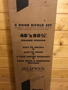 Hollow core oak finish bifold door
