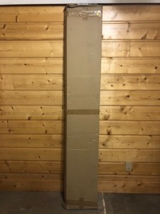Solid core oak dark finish door