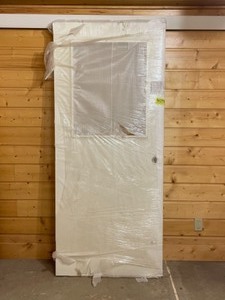 Door with glass