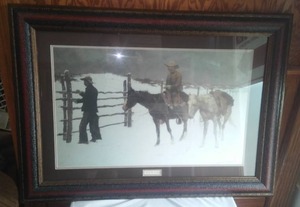 lot 120 image: Fredricks Remington, Fall of the Cowboy.