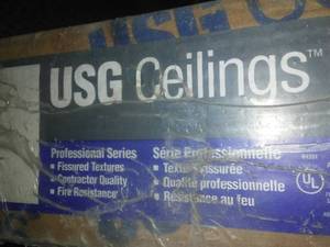 lot 136 image: USG (2 x 40) drop in ceiling tiles full case