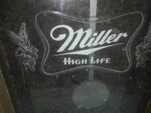 lot 180 image: Miller High Life Clock sign