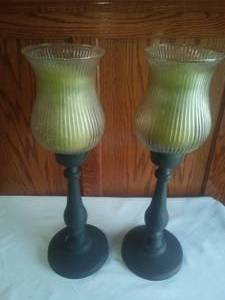 lot 223 image: Cast Iron Candle Holders.