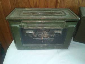 lot 282 image: Vintage Military Ammo Box, 50 Caliber, M2