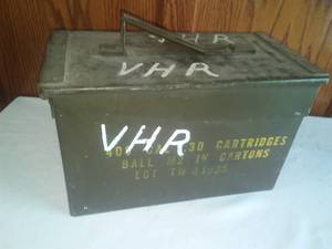 lot 284 image: Vintage Military Ammo Box, 30 Caliber, M2