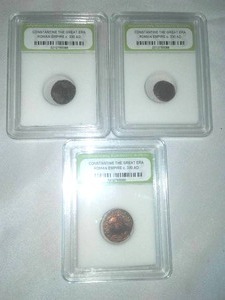 lot 292 image: 3 Coins Constantine the Great  Roman 330 A.D.