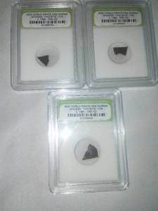 lot 293 image: 3 Spanish Coins Two Bits Pirate Era 1490-1590