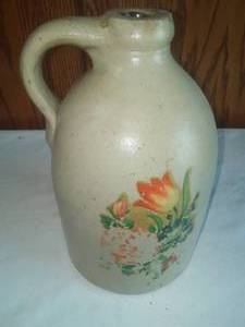 lot 302 image: Rare Hand Painted Stoneware Jug.