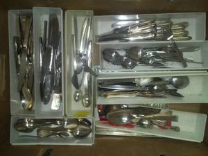 lot 319 image: Flatware Chrome and Silver Plated  Lots