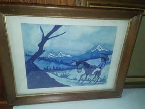lot 763 image: Print of Man on his burro