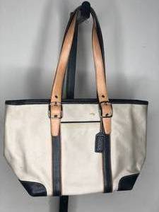Authentic Coach Hampton Tote Canvas Bag