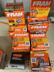 ASSORTED FRAM EXTRA GUARD OIL FILTERS