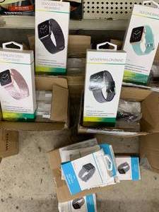 ASSORTED APPLE WATCH BANDS AND COVERS
