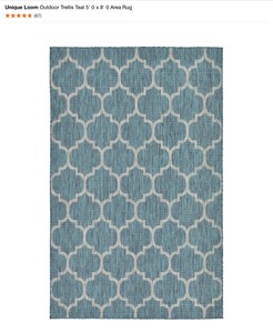 Well Woven Medusa Nord Blue Moroccan Tribal 5 ft. 3 in. x 7 ft. 3 in. IndoorOutdoor Area Rug & (2) IndoorOutdoor Unique Loom Area Rugs See Pictures