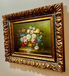 lot 11 image: Framed Floral Art