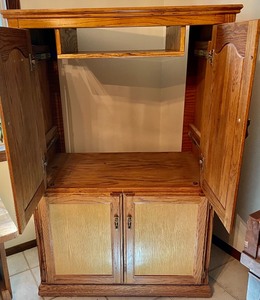 lot 9 image: Armoire with Storage Underneath