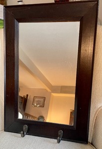 lot 19 image: Decorative Mirror with Hooks