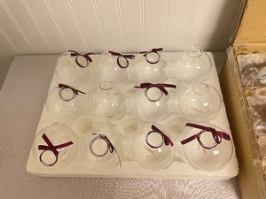 lot 74 image: 19 Glass Vase Place Card Holders
