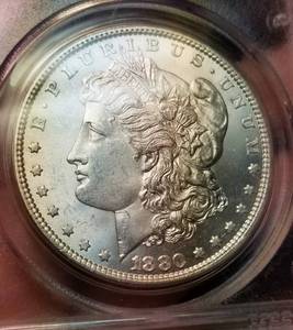 1880 MORGAN SILVER DOLLAR MS63 PCGS OLD GREEN HOLDER