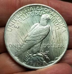 1924 PEACE SILVER DOLLAR BU