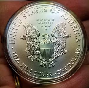 2021 AMERICAN SILVER EAGLE 1 TROY OZ. .999 FINE SILVER IN AIRTITE
