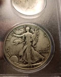 5 US COIN SET WALKING LIB 50C BARBER 25C MERCURY 10C LIBERTY 5C INDIAN 1C
