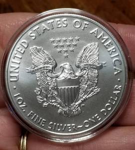 2021 AMERICAN SILVER EAGLE 1 TROY OZ. .999 FINE SILVER IN AIRTITE